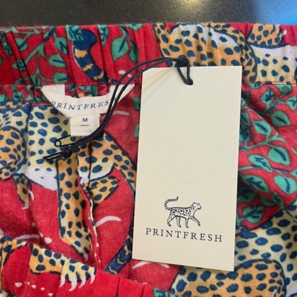 Printfresh Holly Jolly Bagheera Lightweight Flannel PJ pants Ruby Medium  NWT - Picture 4 of 10
